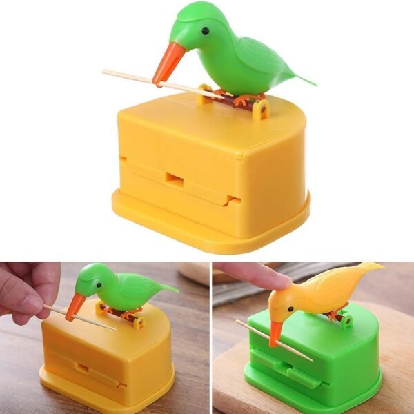 Portable Automatic Bird Toothpick Storage Box