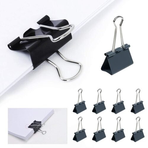 Paper Holding Binder Clips Paper Clips (8 Pcs Set / Mix Color)