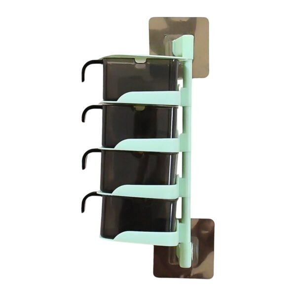 05_706f21db-2bd9-495d-80f1-b008096d620d.jpg Rotating Spice Jars Vertical Rotatable Seasoning Box 4 Section / Tier With 4 Spoon (1 Set)