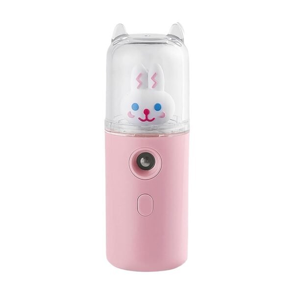Portable Mini Facial Steamer – USB Rechargeable Nano Mist Sprayer Cute Cartoon Design