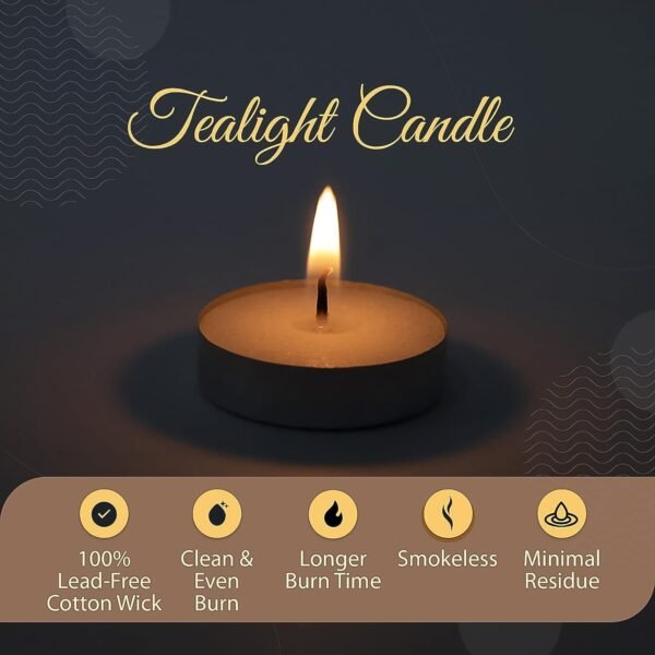 Tealight Candles Set, Smokeless Candles, Diwali (10 Pcs set)