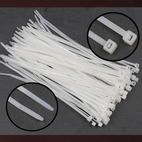 10Inch Nylon Self Locking Cable Ties, Heavy Duty Zip Wire Tie. Pack 100 - Black