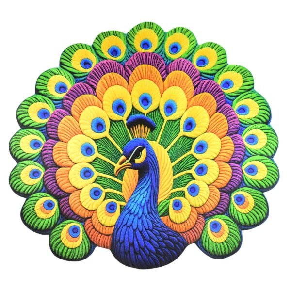 05_7337b0db-3a96-4113-b052-74c889f6fb1c.jpg Peacock Design Anti-Slip Floor Mat - (1 Pc)