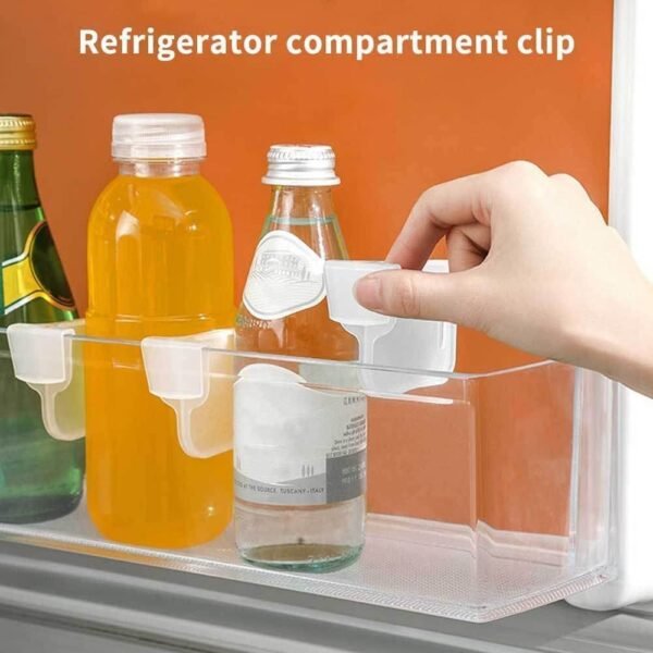 Plastic Storage Baskets – Space Allocator, Refrigerator Organizer Bins (10 Pcs Set)