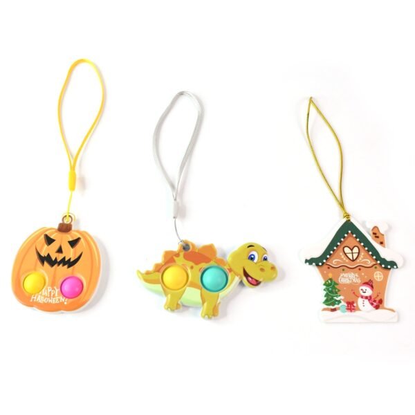 Silicone Push Bubble Fidget Keychain Toy (1 Pc)