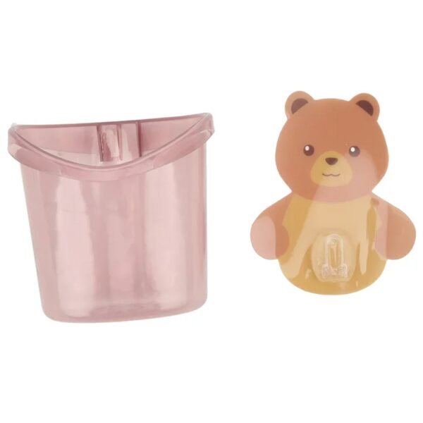 Multipurpose Teddy Bear Wall Toothbrush Holder – Waterproof & Self-Adhesive