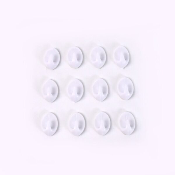 Earth Star Self Adhesive Plastic Wall Hook (12 Pc)