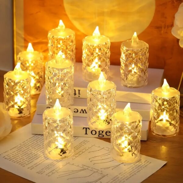Flameless and Smokeless Decorative Candles LED Tea Light, Diwali (1 Pc)