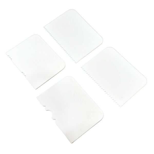 Plastic Cake Scraper Cake Decorating Pastry Baking Tool (4 Pcs Set)