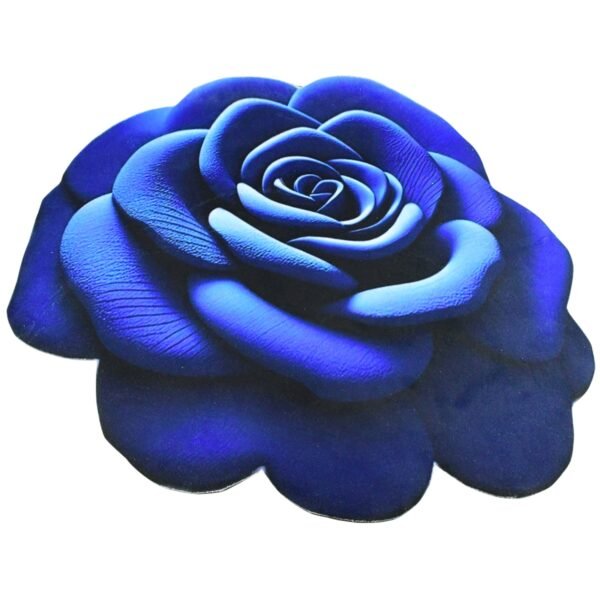 Rose Shaped Anti-Slip Velvet Floor Mat - (1 Pc)