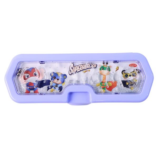 05_7fe3b4da-4a6f-4456-87d6-c1ced0a8c764.jpg Cartoon Character Printed Plastic Pencil Box with Built-in Maze Puzzle Game (1 Pc)