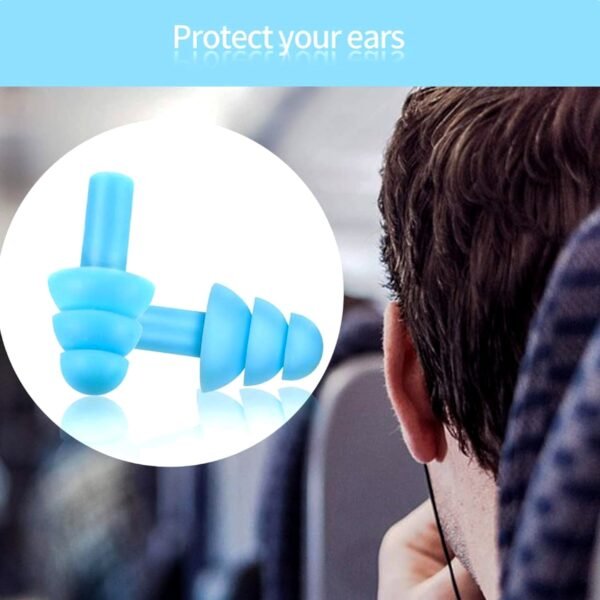 Safety Ultra Soft Foam Ear Plugs Reusable for Sleeping Travel  2 Pc