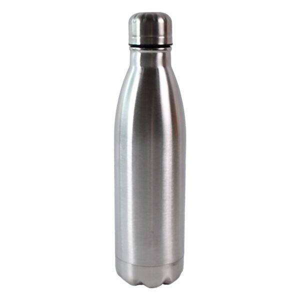 Silver Stainless Steel Water Bottle Approx 500 ML (1 Pc)