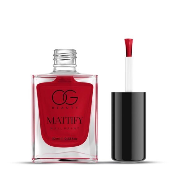 OG Beauty Red Carnival Mattify Nail Paint (10 ML / 1 Pc)