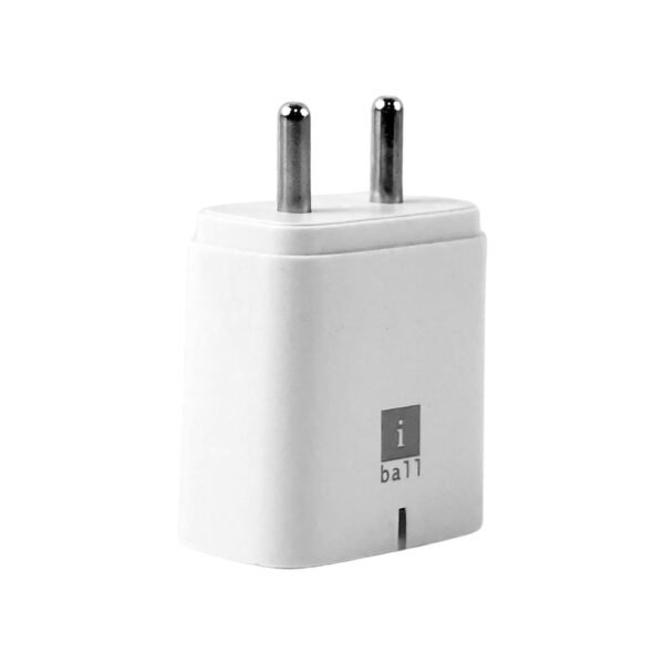 iBall Dual USB Wall Charger 5V/3.1A – High-Speed Dual Port Fast Charging (1 Pc)