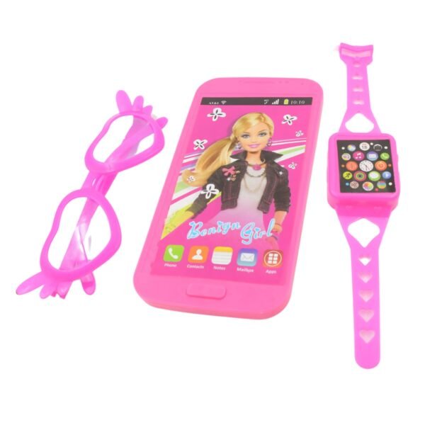 05_8a8f6fa7-fbcd-44e2-b0a7-ef70081dfddc.jpg Barbie Musical Phone, Watch & Glasses Play Set for Girls (3 Pc, Battery-Free)