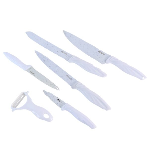 Marble Coated Stainless Steel Kitchen Knife Set (6 Pc)