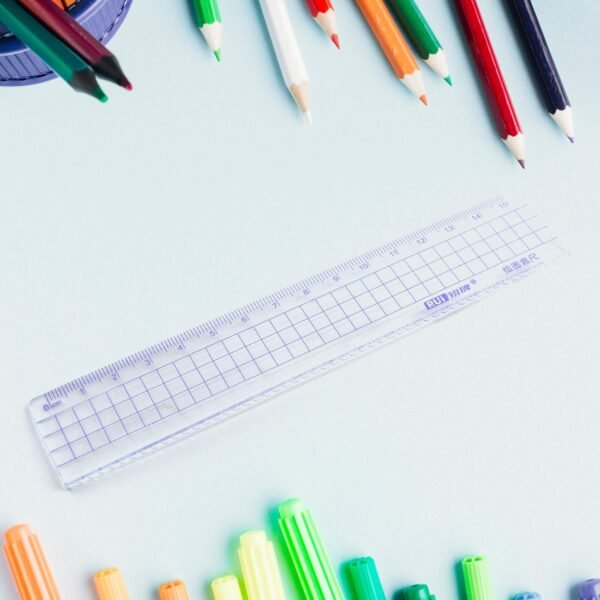 4 Pcs Ruler Suit Stationery Set for School Student Office