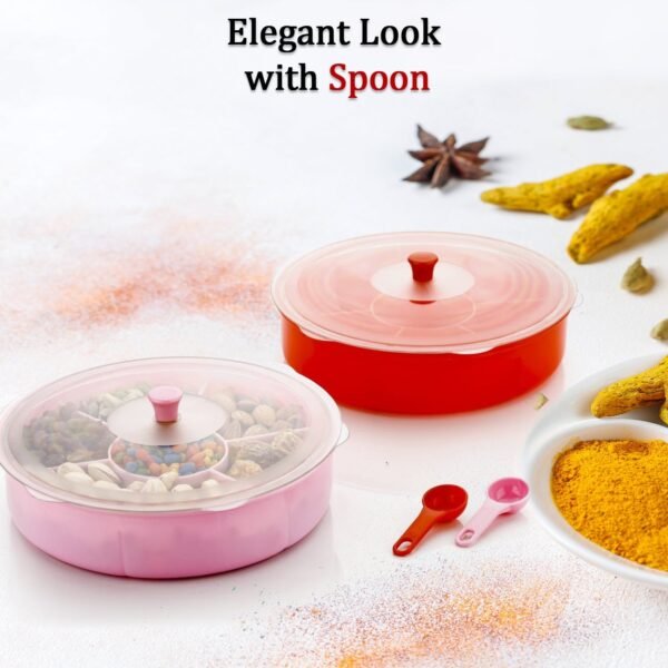 05_914c3e61-ae91-4306-ba1a-4dcef8e41b44.jpg Multipurpose Dry-fruit and masala box with single spoon.