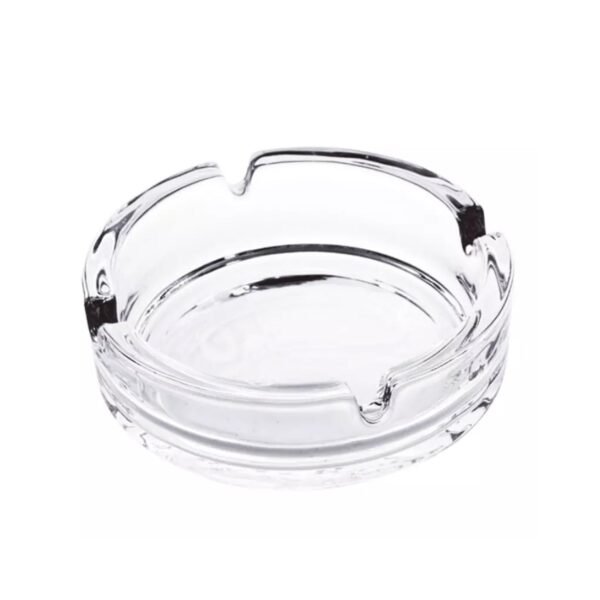 Glass Crystal Round Ashtray for Cigar & Cigarettes – Home & Office Table Decor