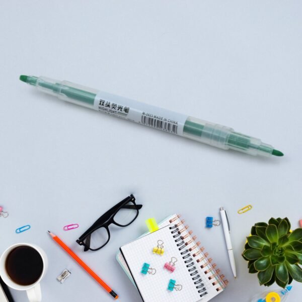 Dual-Headed Highlighter 6 Colors Pen  for Classroom and office  (6 Pc Set)