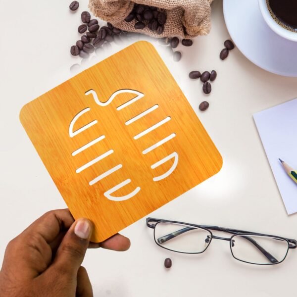 05_9cb26bfd-422c-42eb-a743-256d2d41d17a.jpg Square Bamboo Wood Table Place mat Hot Pot Cup Mat Tea Coaster(14×14 Cm / 1 Pc)