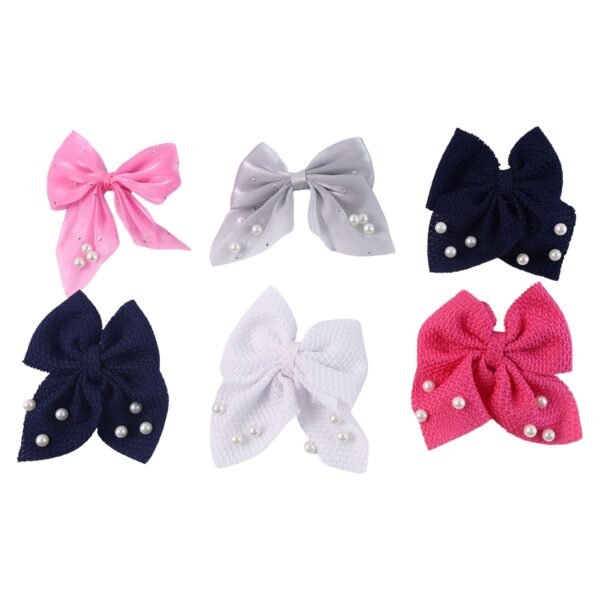 05_9ee3f2fd-8321-426e-adee-c203dcc1a486.jpg Hair Bow Knot Clip Suitable Girls (12 Pc / Multicolour & Mix Design)