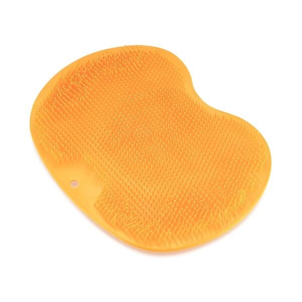 Yellow Silicone Bath Massage Cushion – Suction Cup Exfoliating Foot Scrubber & Mat