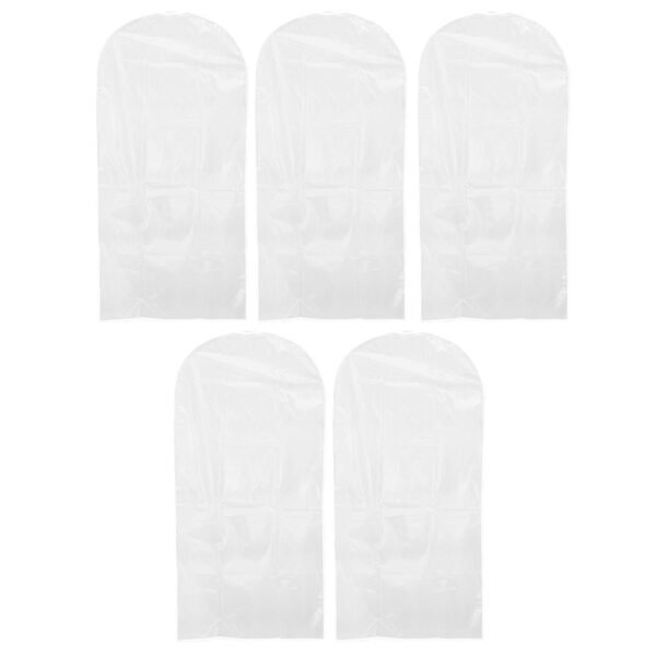 Pack of 5 Hanging Garment Cover Bags for Wardrobe (60 × 120 cm)