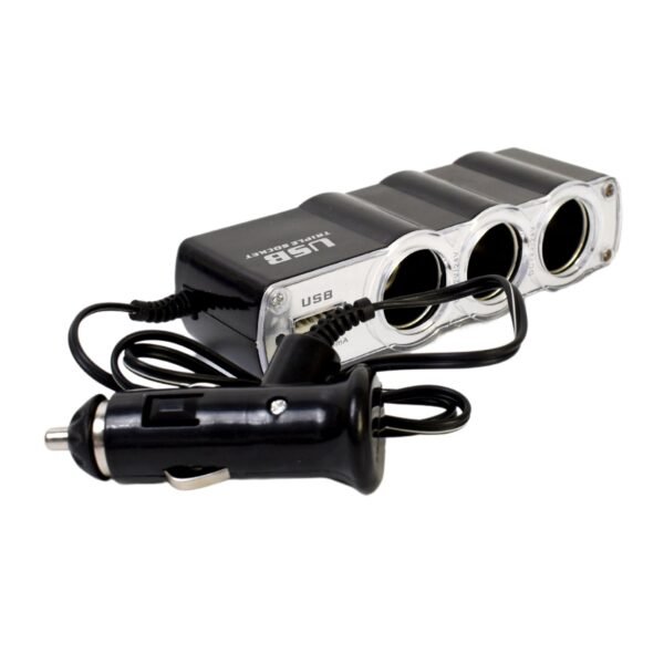 05_a021042a-3dc3-4d31-8a35-b228eb51a326.jpg Triple 3 Way Car 12v Lighter Socket Splitter USB Charger Power Adapter