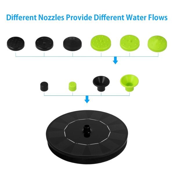 Solar-Powered Garden Fountain Pump 1 Set