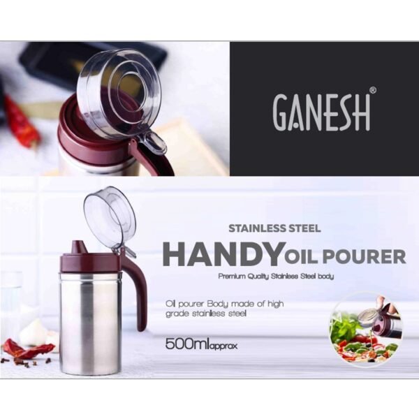 05_a114ccf4-51ee-4965-bd44-b6057aef1a95.jpg Oil Dispenser Stainless Steel with small nozzle 500ML Oil Container.