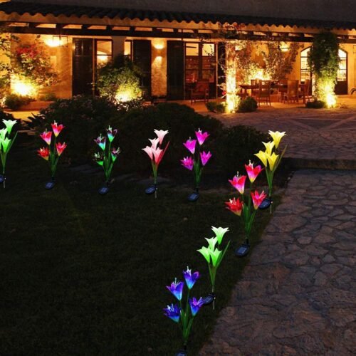 05_a2d459f1-a0cb-48a0-ba35-9193e27f33f0.jpg Waterproof Outdoor Solar Lily Flower Stake Lights ( Pack Of 2 pcs )