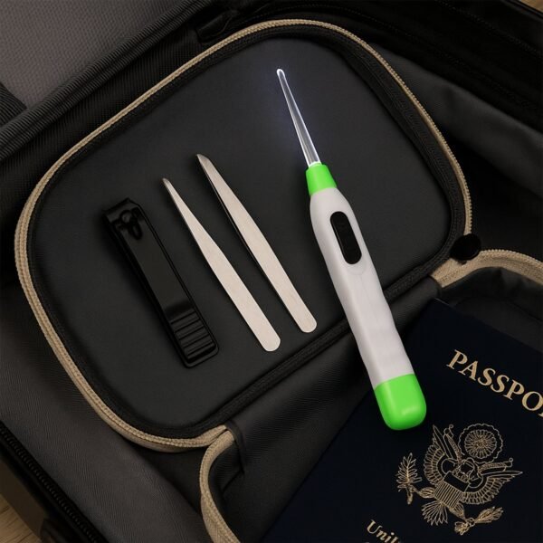 5-in-1 LED Flashlight Earpick with Interchangeable Transparent Ear Wax Removal Heads