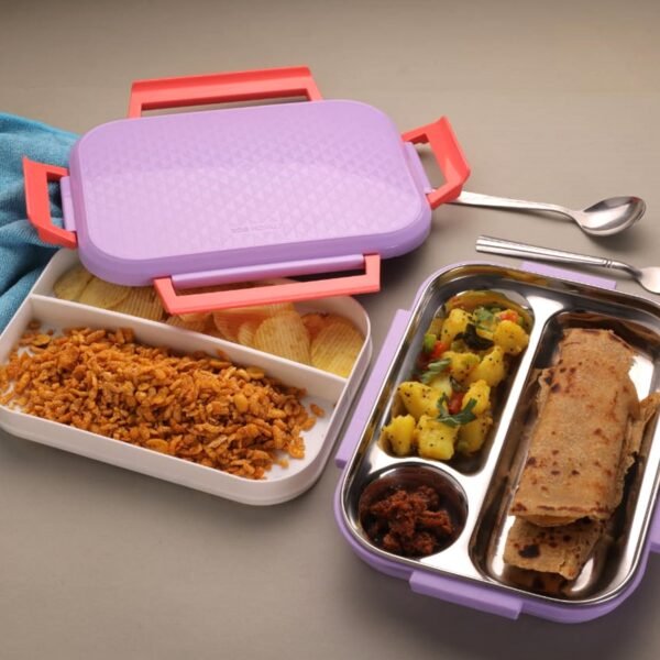 05_a3fbfd07-b158-4f75-979c-c44e30362fbb.jpg Lunch Box Plastic with steel plate, small lunch box