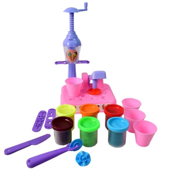 Scoop Play Set, Color Dough for Kids Play Toys, Ice Cream Maker Machine (36 Pcs Set)
