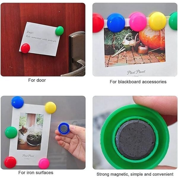 Yellow Board Magnets Circular Plastic Buttons (1 Pc)