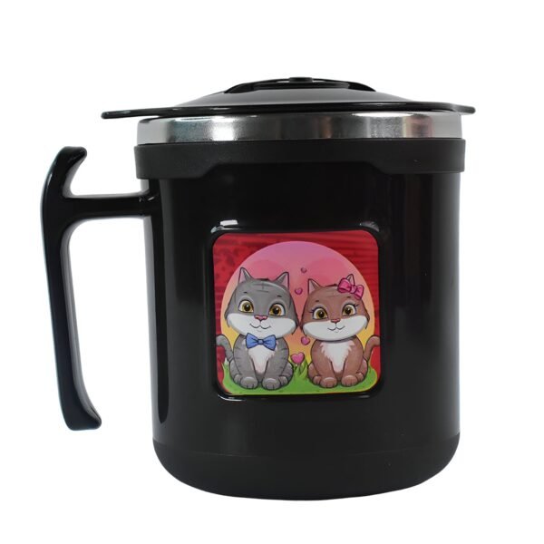 1 Pc Apex Cat Mug – 250 ml Stainless Steel Insulated Inner with Cute Cat Print
