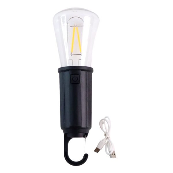 Solar & USB Rechargeable LED Hanging Camping Bulb Lantern Light (1 Pc)
