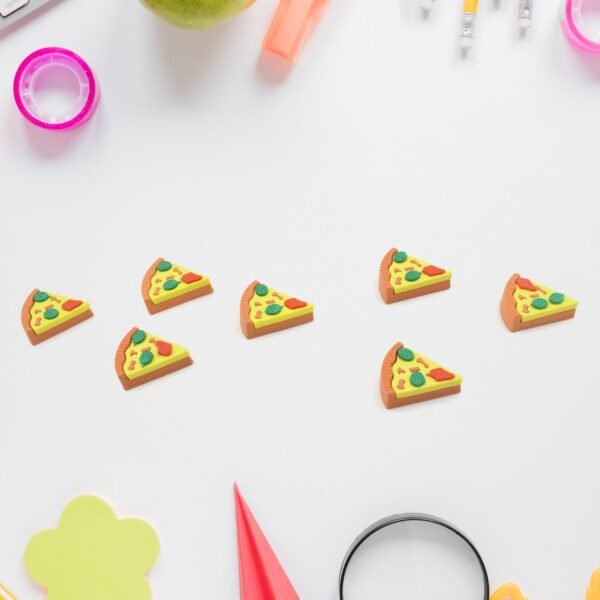 05_afa8cb9c-e952-4645-8c31-db6a3e18677c.jpg 3D Pizza Slices Eraser Set – Fancy & Colorful Stationery for Kids & Gifts (7 slice)