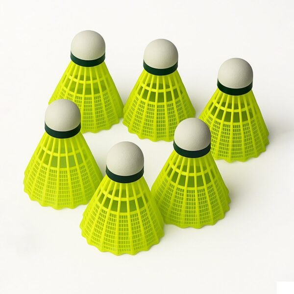Konex Durable Plastic Shuttlecock (6 Pcs Set)