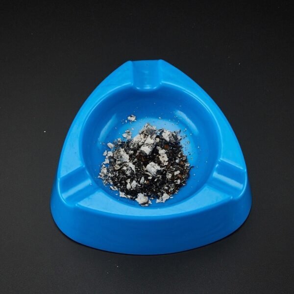 05_b1dea494-8c7f-4a1a-a749-3f3605a7ace2.jpg Oblivion Durable Plastic Ashtray with Wide Bowl and Triple Cigarette Holder Slots (1 Pc)