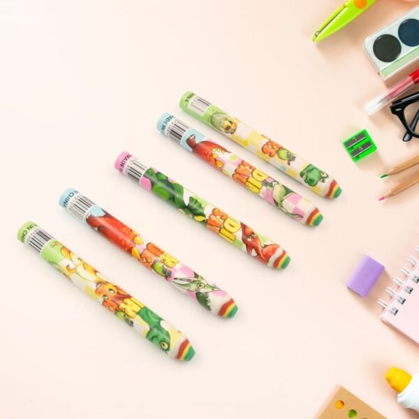 Fancy Rainbow Pencil Erasers for Kids – Set of 48 Cartoon Erasers