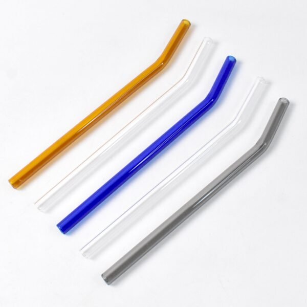 Reusable Glass Straws Clear Glass Drinking Straw (5 pcs Set)