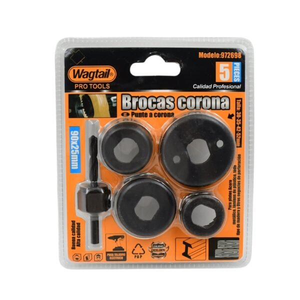 05_b472b8c0-b84c-476f-8620-9d9c962f05e8.jpg 32 / 38 / 44 / 54 mm Hole Saw Cutter with Mandrel 32-54 mm (5 Pcs Set)