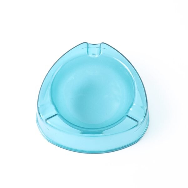 Heavy-Duty Transparent Plastic Ashtray with Triple Rest Slots (1 Pc)