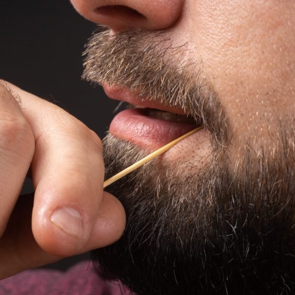 Wood Double Sided Toothpicks with Clear Plastic Storage Box