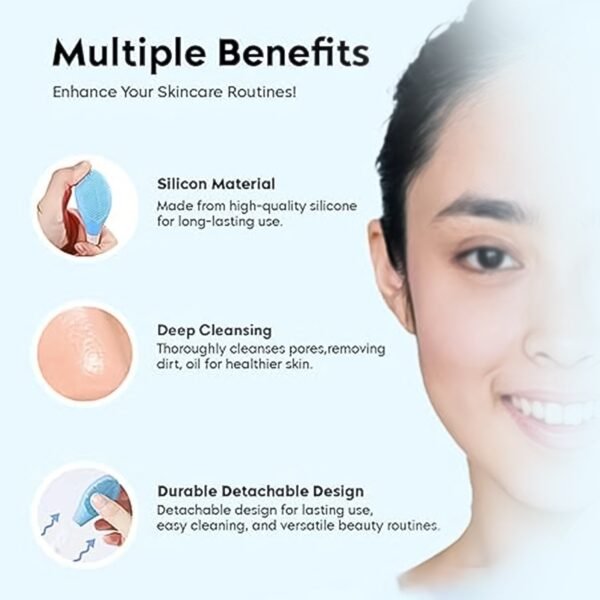 2-in-1 Silicone Face Scrubber (1 Pc)