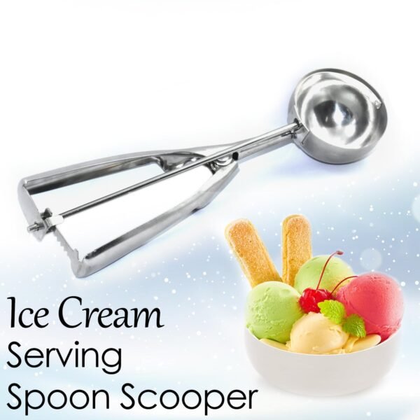 Stainless Steel Premium Quality Ice Cream Serving Spoon Scooper with Trigger Release