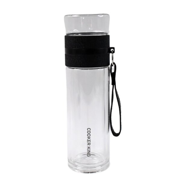 Outdoor Sport Glass Water Bottle With Steel Lid / 500 Ml Approx)